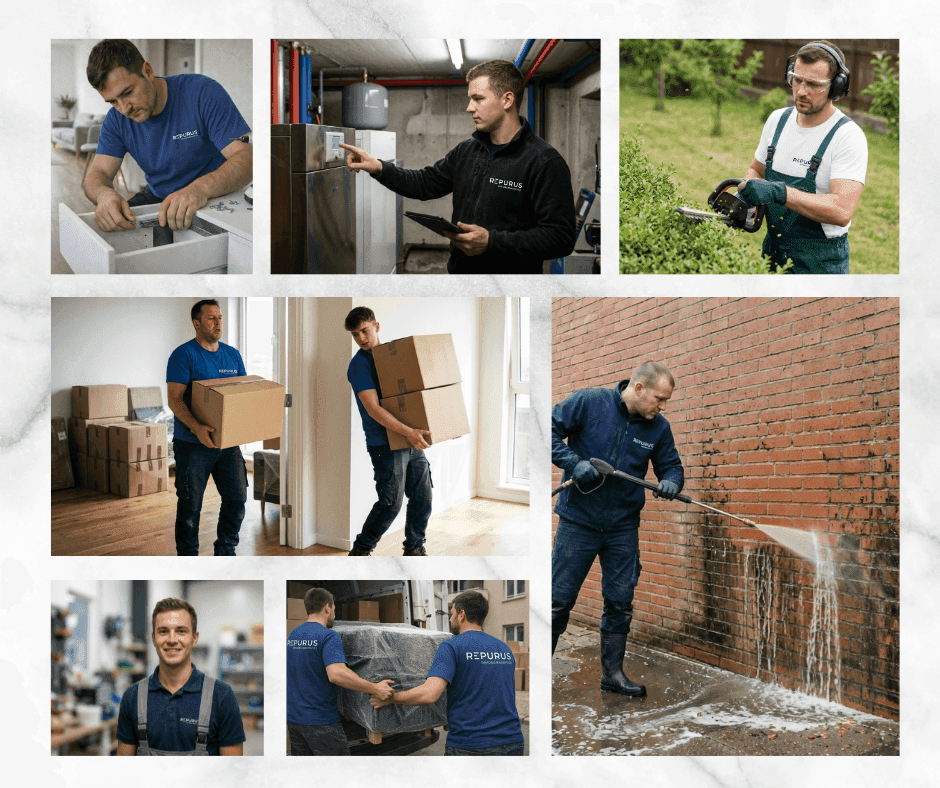 AI Generated Website Images for German Service Brand