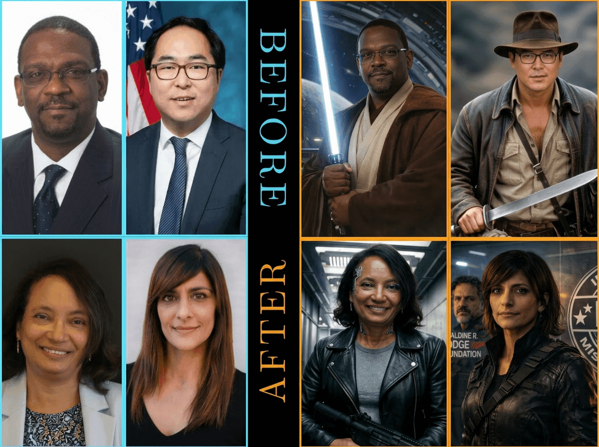 Custom Movie Character Headshots for Award Presentation